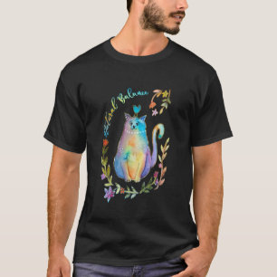 Cat with Bird on Head, Animal Harmony, Nature Bala T-Shirt