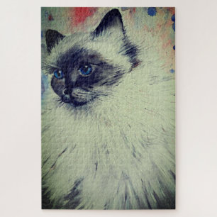 Cat With Blue Eyes Jigsaw Puzzle I Love My Pets