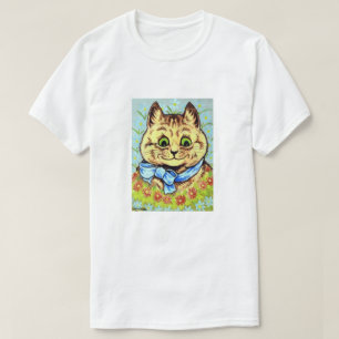 Cat with Blue Ribbon, Louis Wain T-Shirt