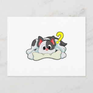 Cat with Bone Postcard