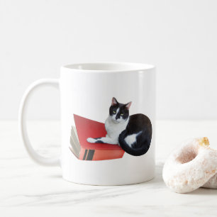Cat with Book Mug