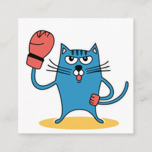 Cat with Boxing Gloves Enclosure Card