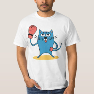Cat with Boxing Gloves T-Shirt