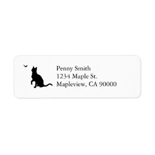 Cat with Butterfly Address Label