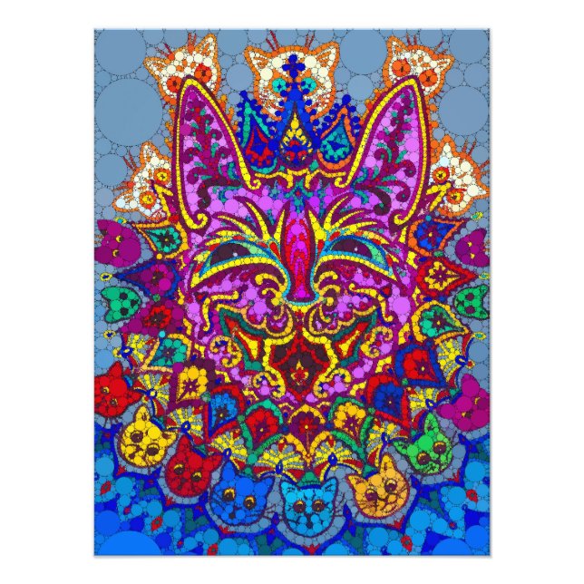 Cat with Cat Necklace by After Louis Wain Photo Print (Front)