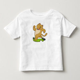 Cat with Choker at Running Toddler T-Shirt