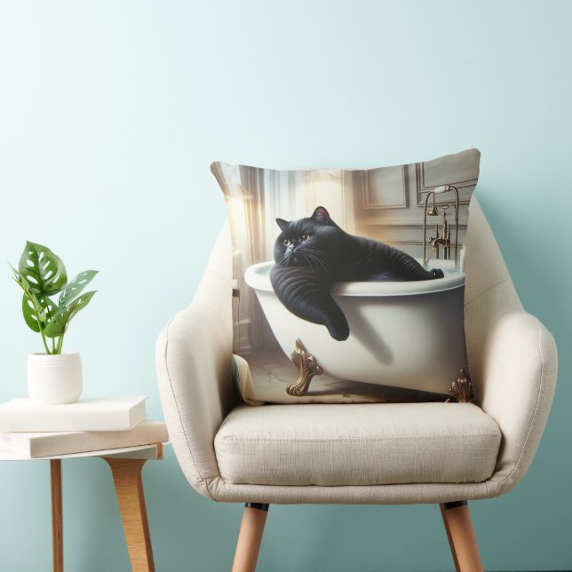 Cat with Cool Thing Cushion (Chair)