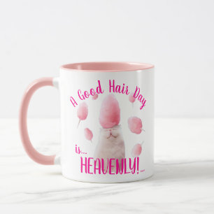 Cat With Cotton Candy Hair Mug