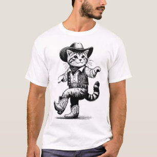 Cat With Cowboy Hat  Boots Cowgirl T-Shirt