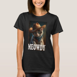 Cat with Cowboy Hat for Cats Lovers Cat Mum & Dad T-Shirt