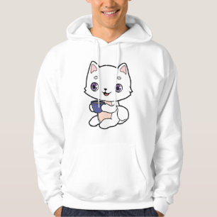 Cat with Cup of Coffee Hoodie