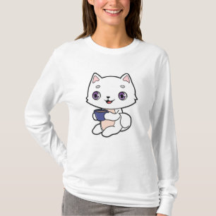 Cat with Cup of Coffee T-Shirt