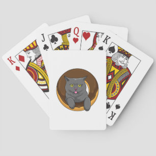 Cat with Donut Playing Cards