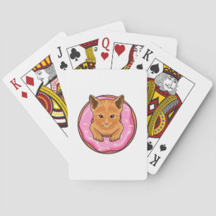 Cat with Donut Playing Cards