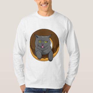 Cat with Donut T-Shirt