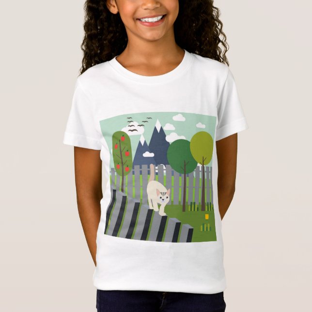 Cat with equilibrium T-Shirt (Front)
