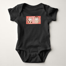 CAT WITH FACE MASK BABY BODY SUIT