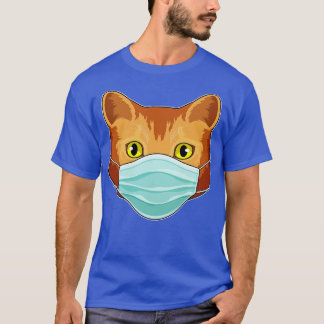 Cat with Face mask T-Shirt