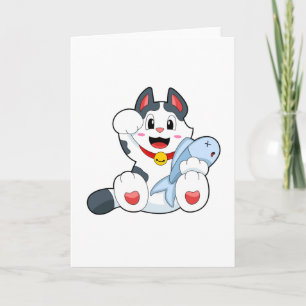 Cat with Fish Card