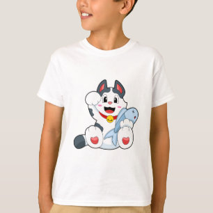 Cat with Fish T-Shirt