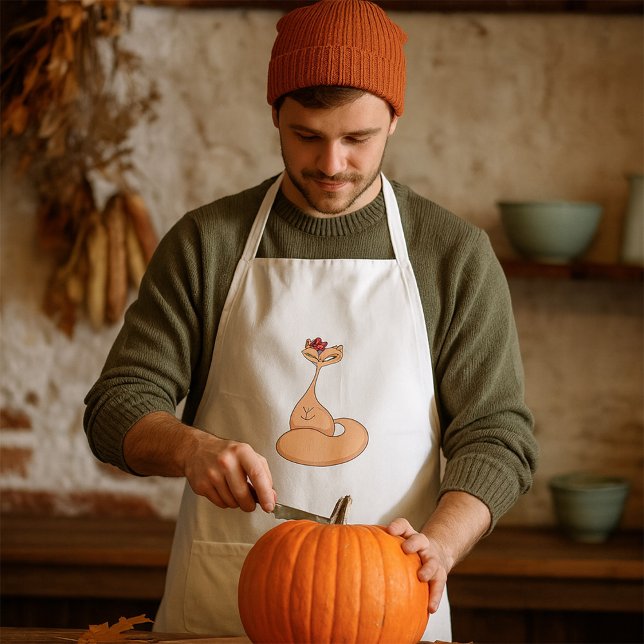 Cat with Flower Cute Kawaii Kitty Standard Apron (Creator Uploaded)