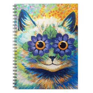 Cat with Flower Eyes Louis Wain Notebook
