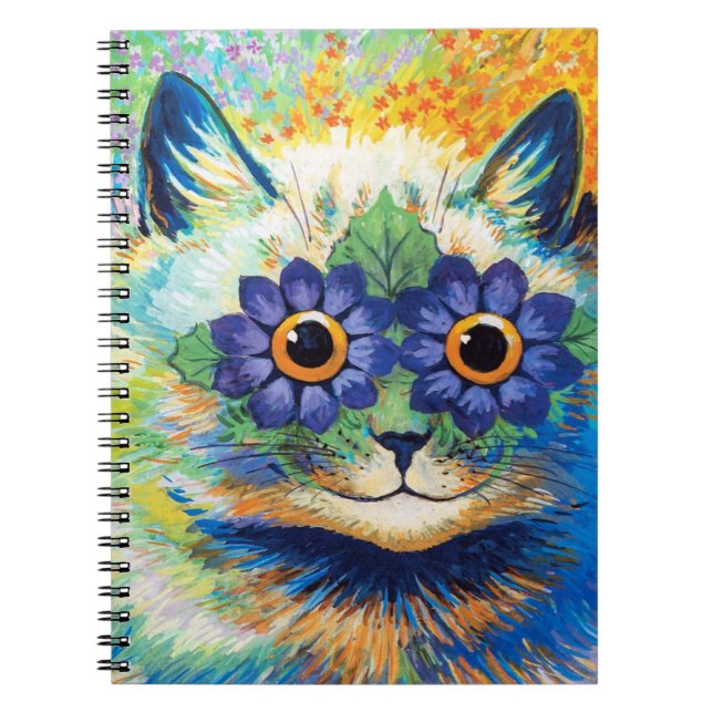 Cat with Flower Eyes | Louis Wain Notebook (Front)
