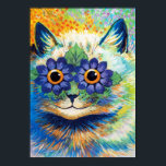 Cat with Flower Eyes | Louis Wain | Poster<br><div class="desc">Untitled (Cat with Flower Eyes) is a 1920 painting by Louis Wain.</div>