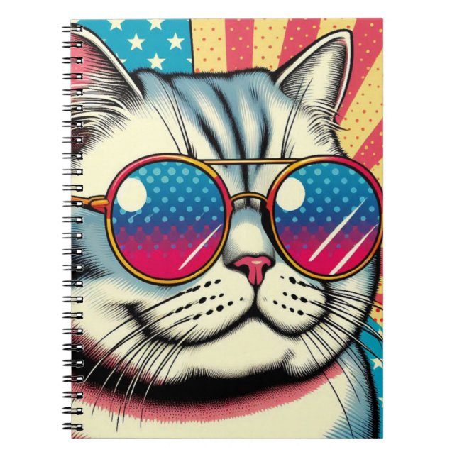 Cat with glasses notebook (Front)