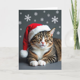 Cat With Hat Christmas Card