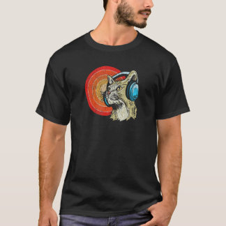 Cat With Headphones Cat & Music Audiophile 1 T-Shirt