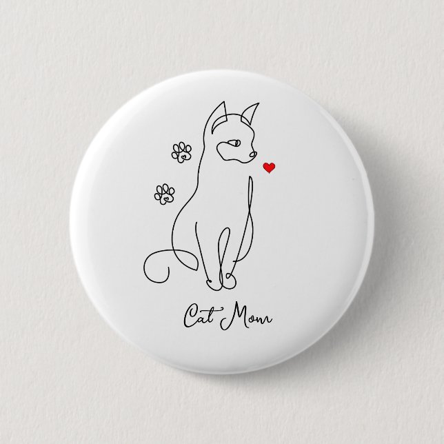 Cat With Heart Badge (Front)