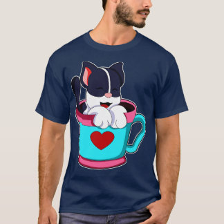 Cat with Heart Cup T-Shirt