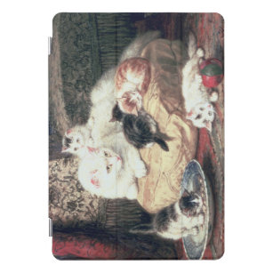 Cat with her Kittens on a Cushion iPad Pro Cover