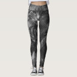 Cat with leather Jacket playing electric guitar  Leggings<br><div class="desc">The shirt design depicts a striking and stylish image of a cool cat sporting a leather jacket and playing an electric guitar. The design is primarily in black and white, adding a classic and timeless feel to the graphic. The central focus of the design is the cat, which exudes an...</div>