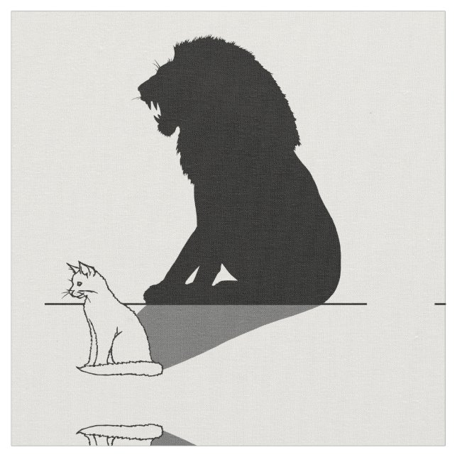 Cat with lion shadow fabric (Close Up)