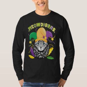 Cat With Mardi Gras Costume Happy Day To Me You Me T-Shirt