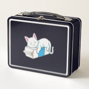 Cat with Milk Metal Lunch Box