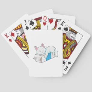 Cat with Milk Playing Cards