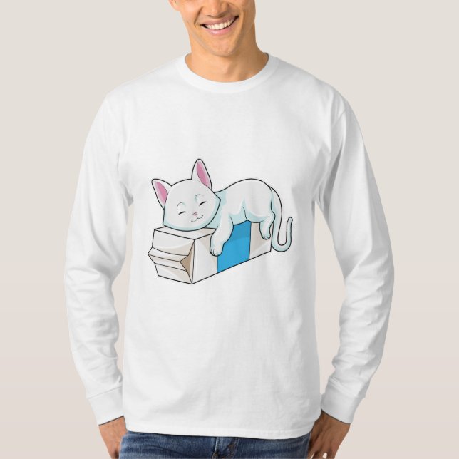 Cat with Milk T-Shirt (Front)