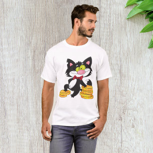 Cat With Money Mens T-Shirt