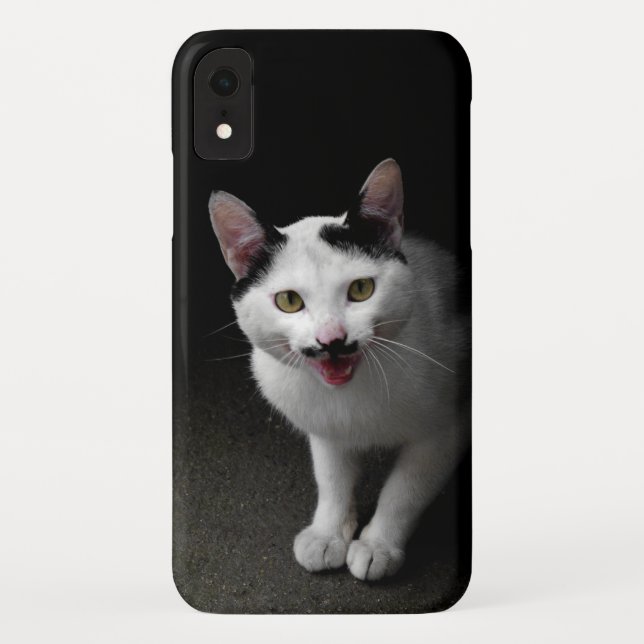 Cat with Moustache Case-Mate iPhone Case (Back)