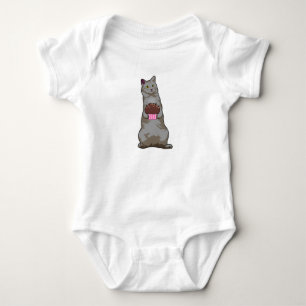 Cat with Muffin Baby Bodysuit