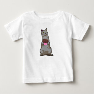 Cat with Muffin Baby T-Shirt
