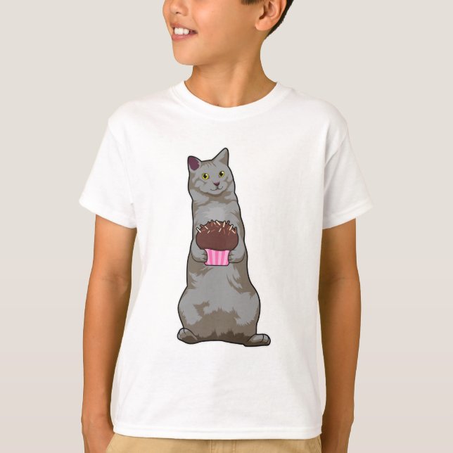 Cat with Muffin T-Shirt (Front)