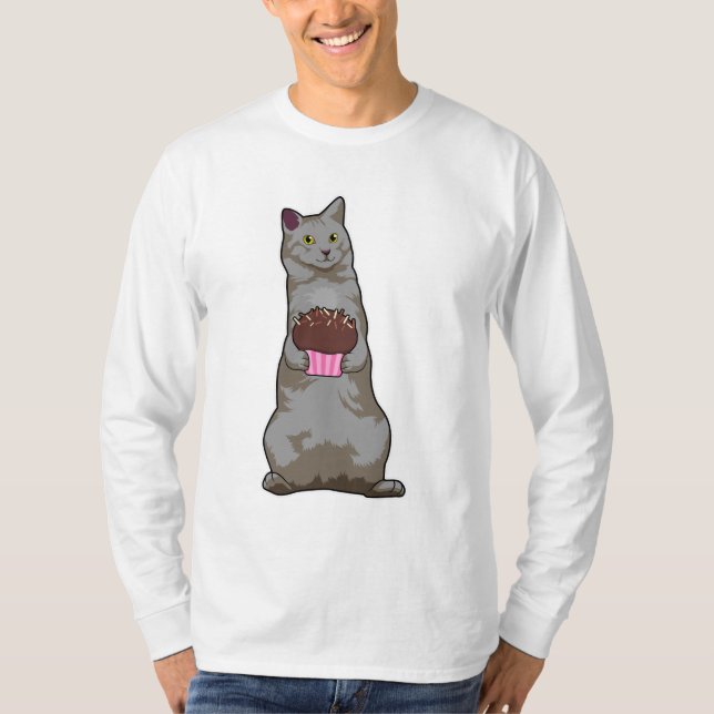 Cat with Muffin T-Shirt (Front)