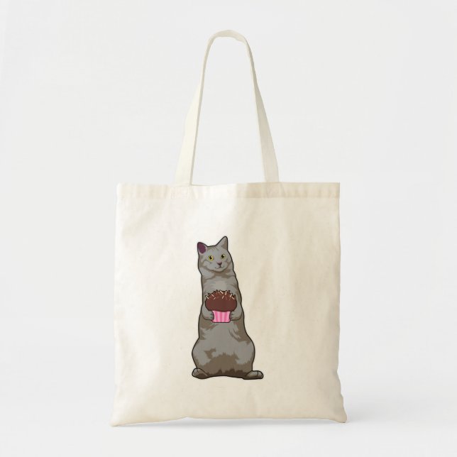 Cat with Muffin Tote Bag (Front)