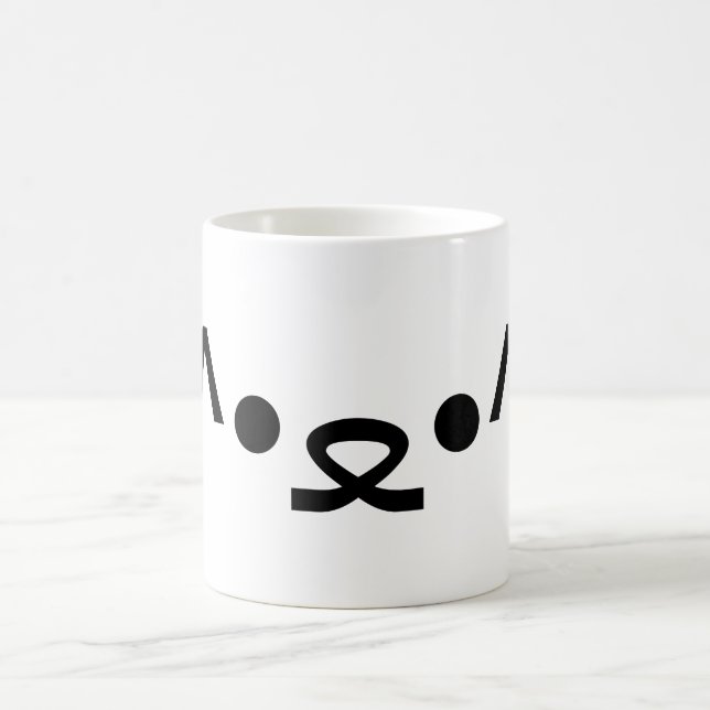 Cat With Paws Emoticon ฅ^•ﻌ•^ฅ Japanese Kaomoji Coffee Mug (Center)