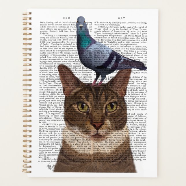 Cat with Pigeon on Head Planner (Front)