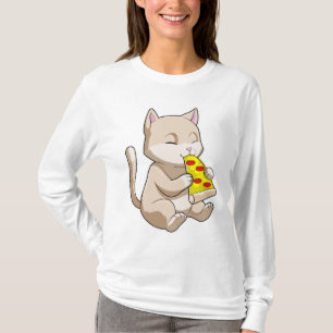 Cat with Pizza T-Shirt